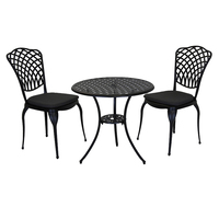 Charles Bentley Cast Aluminium Bistro Table And Chairs Set