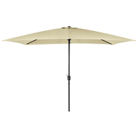 Charles Bentley 3m x 2m Rectangular Garden Umbrella Beige