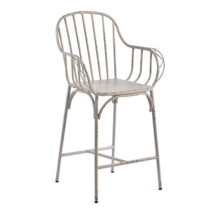 Carla Outdoor Mid Height Vintage Arm Chair In White