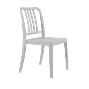 Vivian Polypropylene Side Chair In Grey