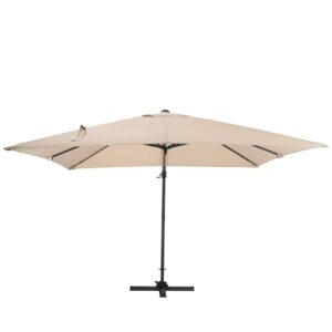 3 x 3M Wide Garden Parasol Outdoor Hanging UV Resistant and Waterproof Umbrella for Patio