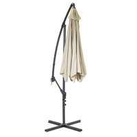 3m Hanging Banana Cantilever Garden Parasol - Beige