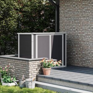 4x2ft Plastic Waterproof Grey Garden Tool Bicycle Storage Shed