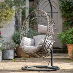 Araneda Outdoor Rattan 1 Seater Hanging Chair In Natural