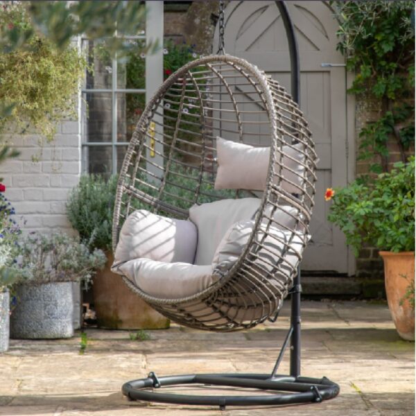 Araneda Outdoor Rattan 1 Seater Hanging Chair In Natural