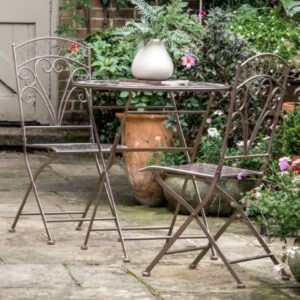 Benalto Metal 2 Seater Bistro Set In Noir