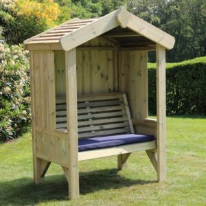 Cretila Small Wooden Garden Seating Bench In Natural