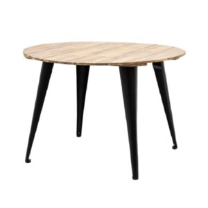 Pocola Outdoor Wooden Round Dining Table In Natural