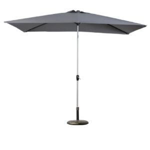 Titusville Outdoor Polyester Fabric Parasol In Grey 2x3m