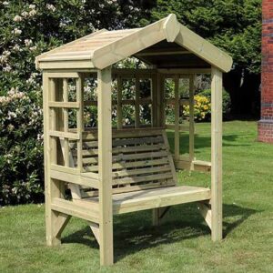 Tromin Wooden Small Cottage Garden Seating Bench In Natural