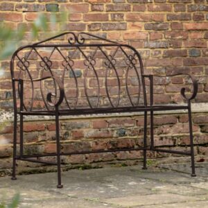Marne Outdoor Metal Seating Bench In Nior