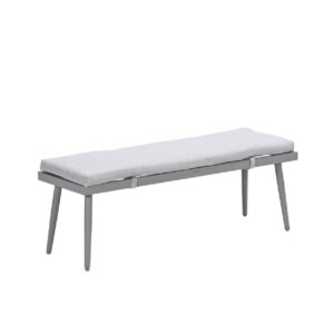 Barrie Aluminium Garden Seating Bench With Cushion In Taupe