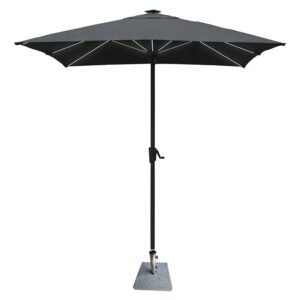 Hialeah Small Polyester Outdoor Parasol With LED In Slate