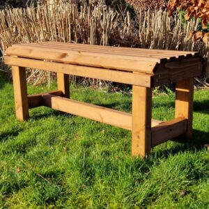 Vail Wooden Garden Backless Bench In Natural