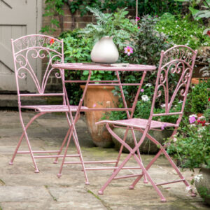 Benalto Metal 2 Seater Bistro Set In Coral