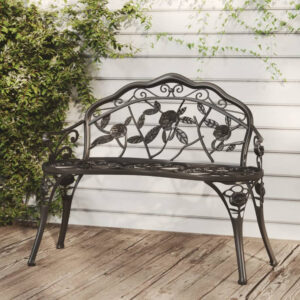 Zavino Outdoor Aluminium Seating Bench in Black